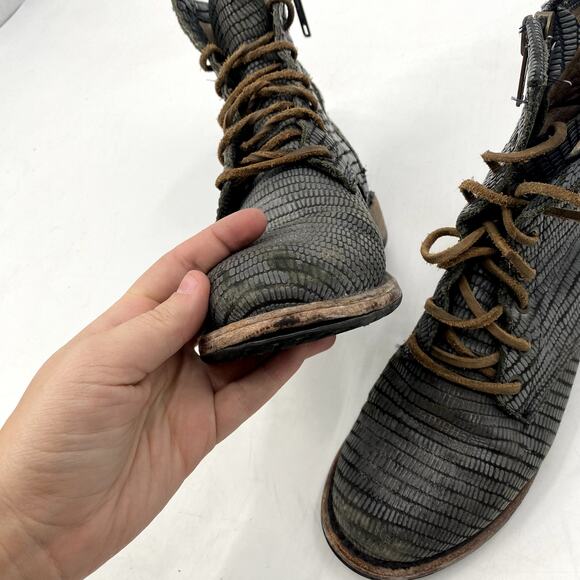 Freebird Gray Manchester Combat Boots - Picture 4 of 10